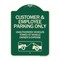 Signmission Customer and Employee Parking Only Unauthorized Vehicles Towed at Owner Expense, A-DES-G-1824-24218 A-DES-G-1824-24218 - alternate 1